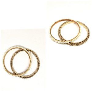 3/20$ Set Of 2 Golden Bracelet W/ Perles
